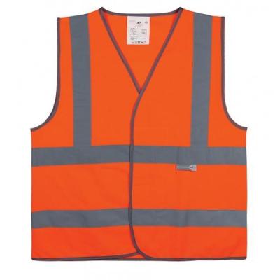 Gilet de securite orange a 4 bandes